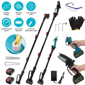 4-in-1 Pole Pruning Shears, Electric Pruning Shears & pole saws for tree trimming with 7 adjustable head angles