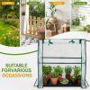 Mini Greenhouse with PE Cover, Indoor Outdoor Plant Gardening Green House for Garden Backyard, 36*18*33in, White