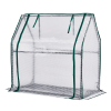 Mini Greenhouse with PE Cover, Indoor Outdoor Plant Gardening Green House for Garden Backyard, 36*18*33in, White