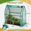 Mini Greenhouse with PE Cover, Indoor Outdoor Plant Gardening Green House for Garden Backyard, 36*18*33in, Green
