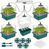 5-Pack Seed Starter Kit with LED Grow Lights – Indoor Propagation Trays with Adjustable Humidity Dome & Clear Cell Seedling Trays, Mini Greenhouse See