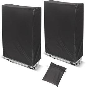 Zero Gravity Folding Chair Covers 2PCS, Dustproof Waterproof 420D Oxford Cloth Lawn Patio Furniture Covers - black