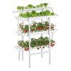 Hydroponics Growing System Kit, 3-Tier 90 Sites UPVC Pipe Hydroponic Grow Kit with Timed Irrigation, Sun & Light Blocking Pipes, Indoor Home Garden Ve