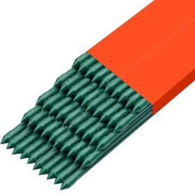 Garden Stakes, 50 Pack, 46.06 inch, Plastic Coated Metal Tomato Stakes, Garden Sticks for Plants Support
