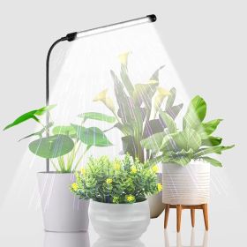 Grow Light for Indoor Plants Growing, 6000K Full Spectrum Gooseneck Plant Lamp for Seedings Succulents Small Plants, Auto On/Off Timing & 5 Dimming, 1