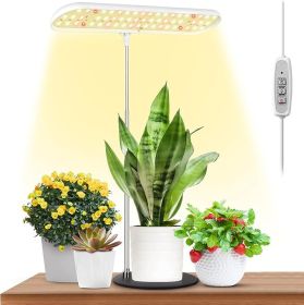 Grow Light, Full Spectrum Desktop Grow Lamp with Base, Bright LED Plant Light with Auto On/Off Timer 4/8/12H, 4 Dimmable Brightness, Height Adjustable
