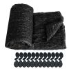 6.5ft*3.3ft Black sunshade netting fabric with high-strength UV protection, perfect for plant protection. - 6.5ft*3.3ft