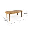 7 Pieces Acacia Wood Outdoor Dining Set s,Modern 6 Chairs 1 Large Table, Dining Furniture Set for Lawn, Backyard, Garden Deck,Poolside,Teak