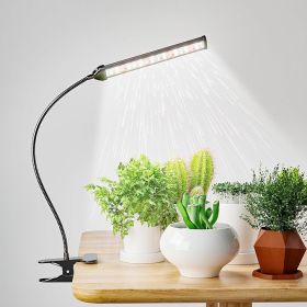 GooingTop Grow Light for Indoor Plants Growing,5000K White Full Spectrum Gooseneck Plant Lamp Clip-on Desk for Pot Plant Seed Starting,Dimmable with A