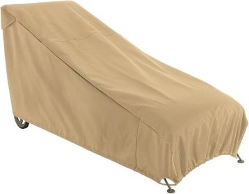 Classic Accessories Terrazzo Water Resistant 66 Inch Patio Chaise Lounge Chair Cover - Sand