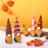 8pcs Thanksgiving Gnome Hanging Ornaments - Autumn Harvest Decor with Pumpkin, Maple Leaf & Floral Designs