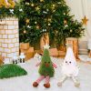 2pcs Christmas Table Decorations Long Legs Doll Christmas Ornaments Cute Plush Shelf Sitters Xmas Figurines for Mantel Desk Fireplace Home Decor Holid