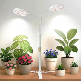Grow Light Dual Ring 3.5" with Base, 122 LEDs 6000K White Full Spectrum Gooseneck Plant Lamp for Indoor Desk Plants, Dimmable & Height Adjustable 9-16