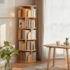5 Tier Rotating Bookshelf, 360° Display Round Spinning Bookshelf, Space-Saving, Small Space Rotating Bookshelf Tower for Bedroom, Living Room, Home