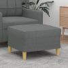 Footstool Dark Gray 23.6"x19.7"x16.1" Fabric
