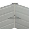 Raised Garden Bed Anthracite 50.8"x50.8"x17.7" Galvanized Steel