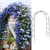 7'8" H x 4'5" W Metal Garden Arch Trellis,Adjustable Arbor Trellis for Garden Climbing Plants Support, Black