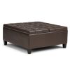 Harrison - Coffee Table Storage Ottoman - Chocolate Brown
