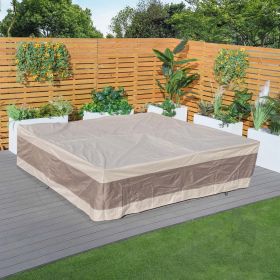 Direct Wicker 106x106in Water Resistant Patio Furniture Cover Heavy Duty Outdoor Sectional Sofa Cover - style 4