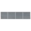 Raised Garden Bed 126"x15.7"x30.3" Galvanized Steel Gray