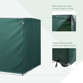 3-Seater Patio Swing Cover, Outdoor Garden Furniture Protection Hammock Cover Waterproof 85" X 61" X 59", Dark Green - Dark Green