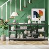 Console Table Wood Sofa Table Entryway Accent Table - Grey