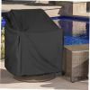 Patio Furniture Covers in Outdoor Chair Cover Deep Seat Weatherproof for Patio Lounger - black