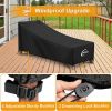 Kipiea Waterproof Patio Lounge Chair Covers for Outdoor Furniture - black