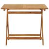 Folding Patio Table 35.4"x35.4"x29.5" Solid Acacia Wood