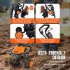 VEVOR 12 Amp Electric Tiller, 18" Tilling Width 3.94" Tilling Depth Corded Electric Tiller/Cultivator, Steel Mn Tines