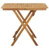 Folding Patio Table 35.4"x35.4"x29.5" Solid Acacia Wood