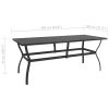 Patio Table Anthracite 74.8"x31.5"x28.3" Steel