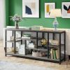 Console Table Wood Sofa Table Entryway Accent Table - Grey