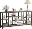 Console Table Wood Sofa Table Entryway Accent Table - Grey