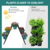 Raised Garden Planter Bed, Tiered Planter Stand with 5 Boxes, Vertical Raised Garden Bed for Herbs, Flowers