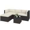 3-piece terrace furniture set, outdoor furniture set, garden set, beige