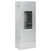 BBQ Oven Smoker with Wood Chips 17.5"x11.4"x43.3" Galvanized Steel