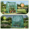 Mini Greenhouse with PE Cover, Indoor Outdoor Plant Gardening Green House for Garden Backyard, 36*18*33in, Green