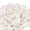 D5.9x2.8" Handmade Cream Ceramic Flower Wall Decor Accent