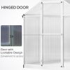 8ftx 6ft Walk-In Polycarbonate Greenhouse with Roof Vent -AS