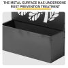 Metal Garden Bed with Trellis, 43 Inch Height Metal Planter Box with Trellis, Garden Box for Climbing Plants Vegetable, Metal Garden Bed with Drainage