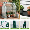 Mini Greenhouse with PE Cover, Indoor Outdoor Plant Gardening Green House for Garden Backyard, 36*18*33in, White