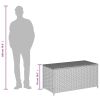 Garden Storage Box Mix Beige 50.2 Gal Poly Rattan