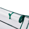 Mini Greenhouse with PE Cover, Indoor Outdoor Plant Gardening Green House for Garden Backyard, 36*18*33in, White