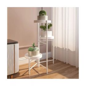 Indoor Metal Tiered Plant Stand Foldable Flower Display Shelf for Corner Porch Garden Balcony and Living Room Modern Space Saving Iron Plant Rack Orga