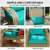 Terrace chair, backrest chair, garden chair, sky blue