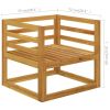 Patio Chair with Dark Gray Cushions Solid Acacia Wood