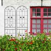 2 Pack Metal Garden Trellis 86.7" x 19.7" Rustproof Trellis for Climbing Plants Outdoor Flower Support Black