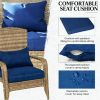 Terrace chair, backrest chair, garden chair, dark blue