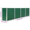 Raised Garden Bed 126"x15.7"x30.3" Galvanized Steel Green